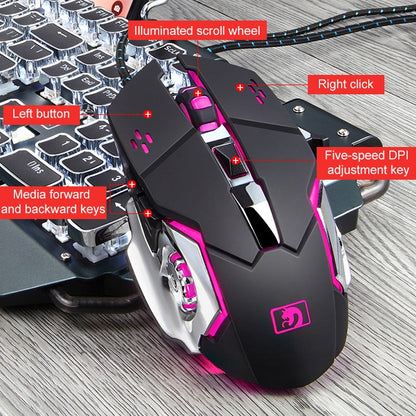 618 Internet Cafe Game Manipulator Keyboard and Mouse Set, Cable Length: 1.6m(Black) by buy2fix