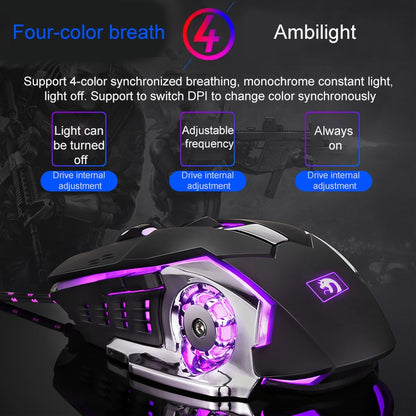 618 Internet Cafe Game Manipulator Keyboard and Mouse Set, Cable Length: 1.6m(Black) by buy2fix