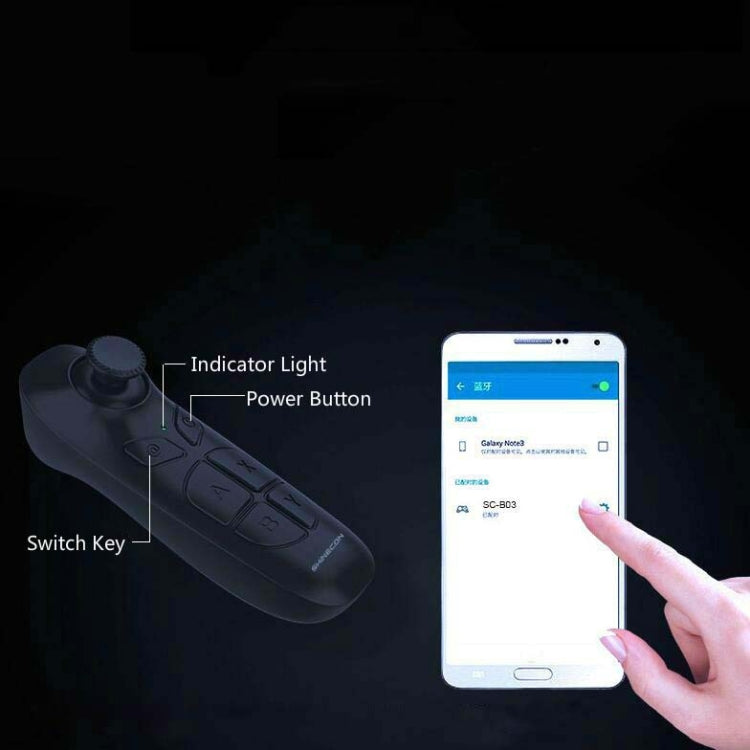VR Glasses Remote Control Android Mobile Phone E-book Page Flip Short Video Shooting Selfie Bluetooth Handle(Black) - Universal by buy2fix | Online Shopping UK | buy2fix