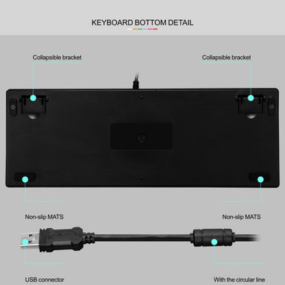 LEAVEN K550 87 Keys Green Shaft Gaming Athletic Office Notebook Punk Mechanical Keyboard, Cable Length: 1.8m(Pink) by buy2fix