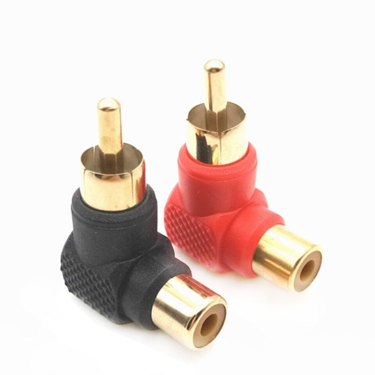 20 PCS / 10 Pairs L-shaped Lotus RCA Right Angle Elbow RCA Male to Female Audio Adapter(Color Random Delivery) by buy2fix