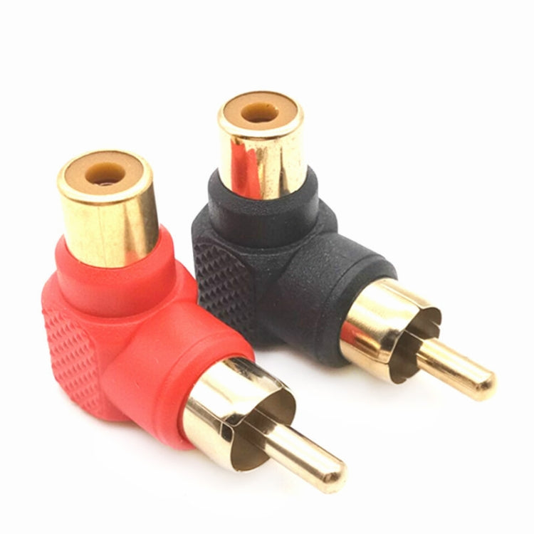 20 PCS / 10 Pairs L-shaped Lotus RCA Right Angle Elbow RCA Male to Female Audio Adapter(Color Random Delivery) by buy2fix