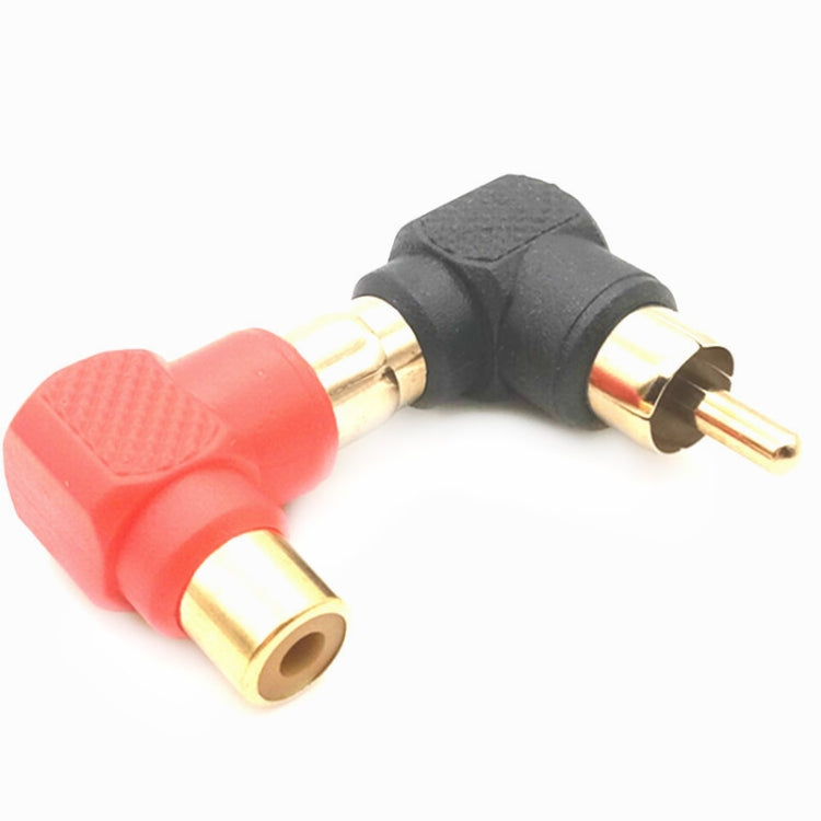 20 PCS / 10 Pairs L-shaped Lotus RCA Right Angle Elbow RCA Male to Female Audio Adapter(Color Random Delivery) by buy2fix