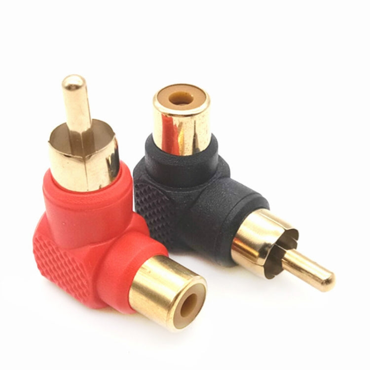 20 PCS / 10 Pairs L-shaped Lotus RCA Right Angle Elbow RCA Male to Female Audio Adapter(Color Random Delivery) by buy2fix