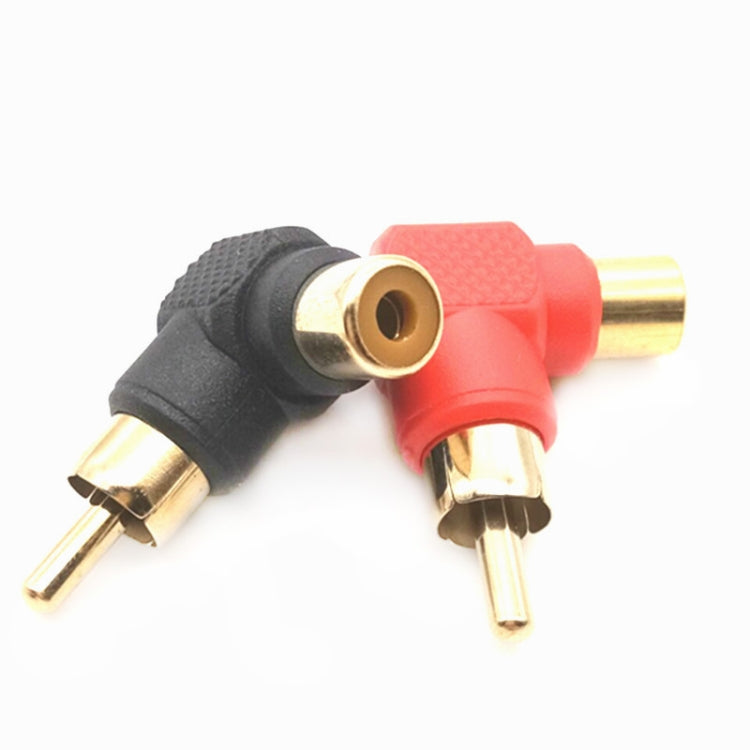 20 PCS / 10 Pairs L-shaped Lotus RCA Right Angle Elbow RCA Male to Female Audio Adapter(Color Random Delivery) by buy2fix