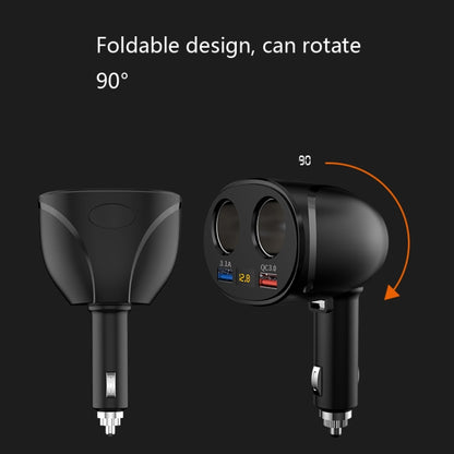 Cigarette Lighter Car Charger Dual USB QC 3.0 Dual Fast Charging 6A Car Charger(Classic Black) - Car Charger by buy2fix | Online Shopping UK | buy2fix