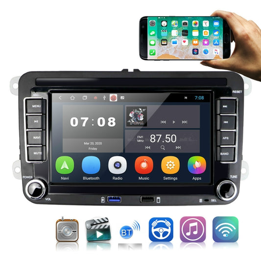 Suitable for Volkswagen 7-inch Car Multimedia Player Navigation Bluetooth Reversing Integrated Machine Android 10.0, Specification: 2+16G - Car MP3 & MP4 & MP5 by buy2fix | Online Shopping UK | buy2fix
