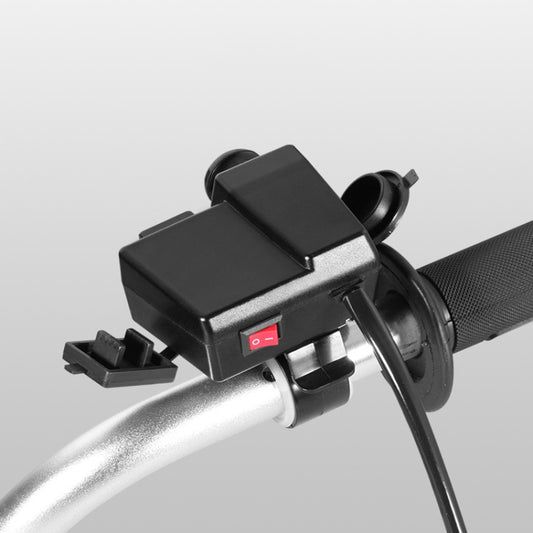 Motorcycle Car Dual USB Mobile Phone Charger With Cigarette Lighter Interface Multi-function Digital Display Car Charger, Style:DYUK-2 Red Light - Battery Charger by buy2fix | Online Shopping UK | buy2fix