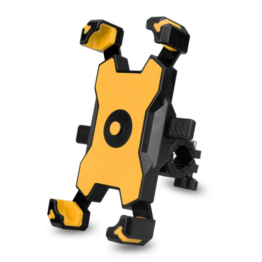 Electric Bicycle Mobile Phone Holder Can Be Rotated 360-degree Mobile Phone Holder Four-way Adjustment Bracket for Motorcycle, Style:Handlebars(Yellow) by buy2fix