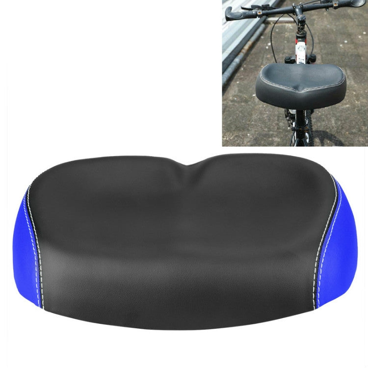 Bicycle Seat Mountain Bike Seat Cushion Shock Absorption no Nose Saddle Riding Equipment(Blue) by buy2fix