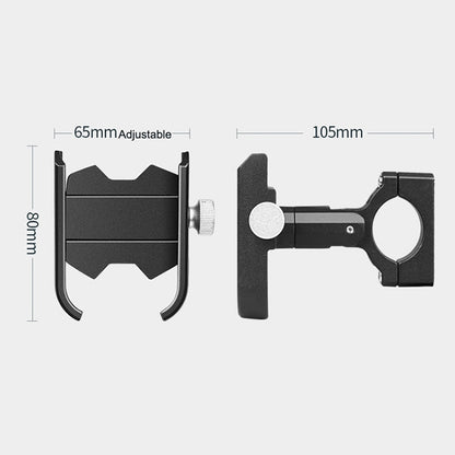 Bicycle Mobile Phone Holder Motorcycle Electric Car Navigation Mobile Phone Holder, Style:Handlebars(Black) by buy2fix