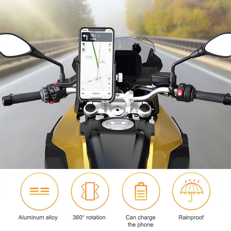 Bicycle Mobile Phone Holder Motorcycle Electric Car Navigation Mobile Phone Holder, Style:Handlebars(Black) by buy2fix