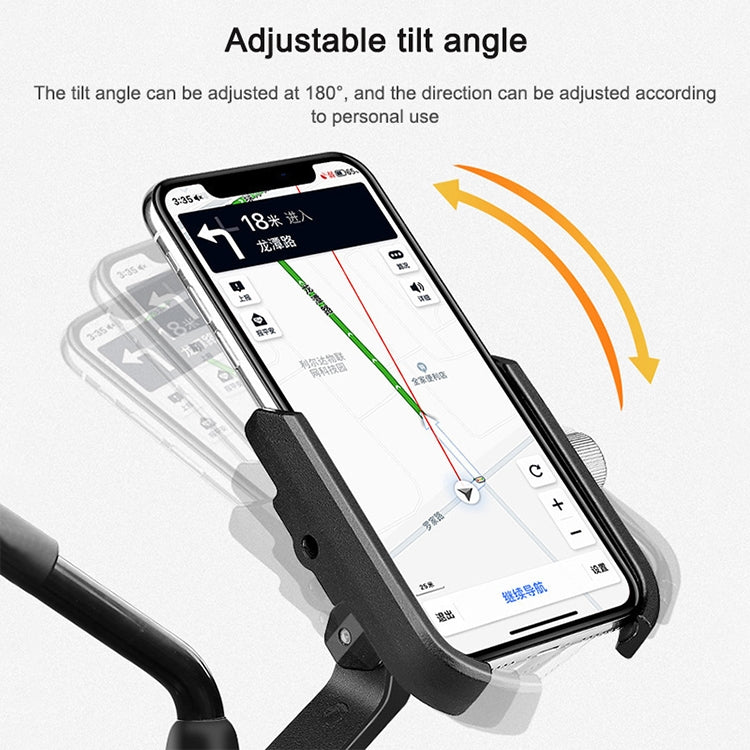 Bicycle Mobile Phone Holder Motorcycle Electric Car Navigation Mobile Phone Holder, Style:Handlebars(Black) by buy2fix