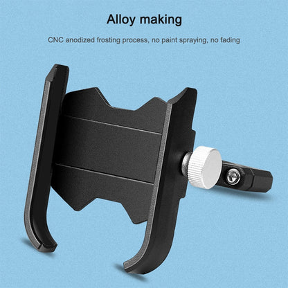Bicycle Mobile Phone Holder Motorcycle Electric Car Navigation Mobile Phone Holder, Style:Rearview Mirrors(Black) by buy2fix