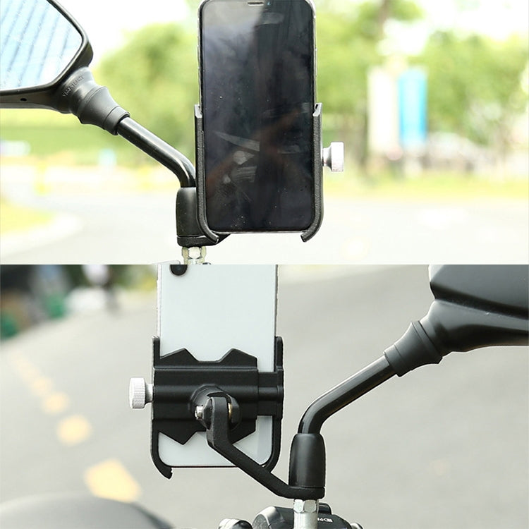 Bicycle Mobile Phone Holder Motorcycle Electric Car Navigation Mobile Phone Holder, Style:Rearview Mirrors(Black) by buy2fix