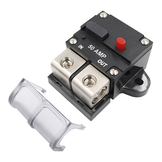 50A Auto Circuit Breaker Car Audio Fuse Holder Power Insurance Automatic Switch(Black) - Fuse by buy2fix | Online Shopping UK | buy2fix
