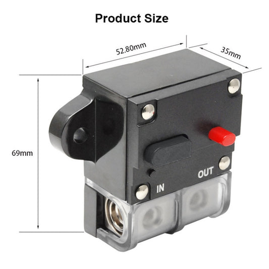 80A Auto Circuit Breaker Car Audio Fuse Holder Power Insurance Automatic Switch(Black) - Fuse by buy2fix | Online Shopping UK | buy2fix