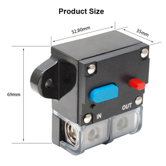 250A Auto Circuit Breaker Car Audio Fuse Holder Power Insurance Automatic Switch(Blue) - Fuse by buy2fix | Online Shopping UK | buy2fix
