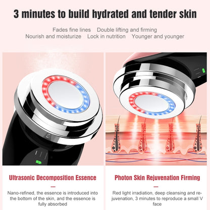 Facial Electronic Beauty Instrument Ultrasonic Ion Red And Blue Color Light Introduction Instrument(Pink) - Beauty Instrument by buy2fix | Online Shopping UK | buy2fix
