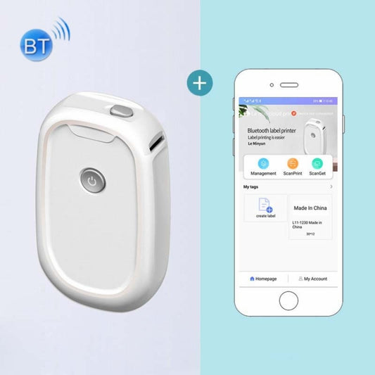 L11 Thermal Label Printer Home Bluetooth Portable Label Machine without Paper by buy2fix