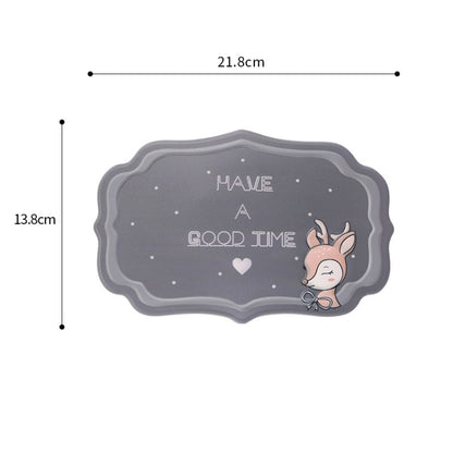 2 PCS Car Interior Decoration Anti-slip Mat PVC Soft Rubber Coaster Placemat(Time Black) by buy2fix