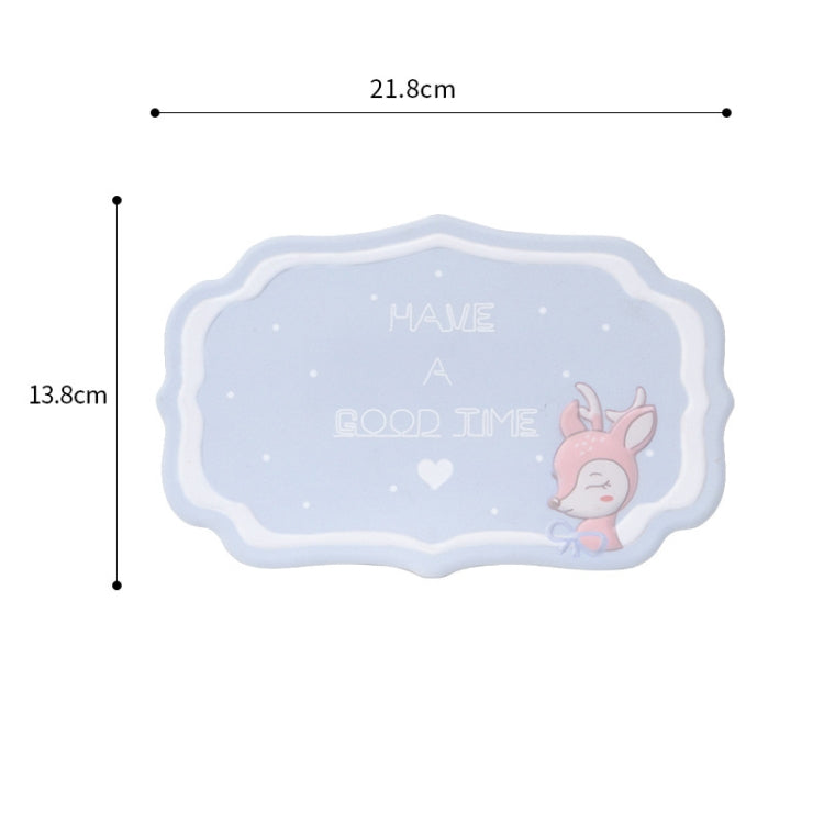 2 PCS Car Interior Decoration Anti-slip Mat PVC Soft Rubber Coaster Placemat(Time Blue) by buy2fix