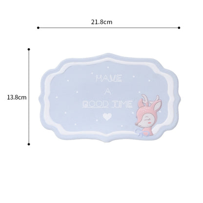 2 PCS Car Interior Decoration Anti-slip Mat PVC Soft Rubber Coaster Placemat(Time Blue) by buy2fix