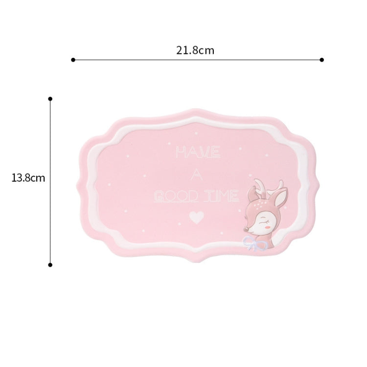 2 PCS Car Interior Decoration Anti-slip Mat PVC Soft Rubber Coaster Placemat(Time Powder) by buy2fix