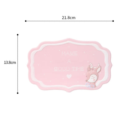 2 PCS Car Interior Decoration Anti-slip Mat PVC Soft Rubber Coaster Placemat(Time Powder) by buy2fix