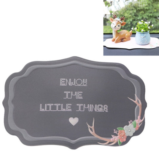 2 PCS Car Interior Decoration Anti-slip Mat PVC Soft Rubber Coaster Placemat(Fun Black) by buy2fix