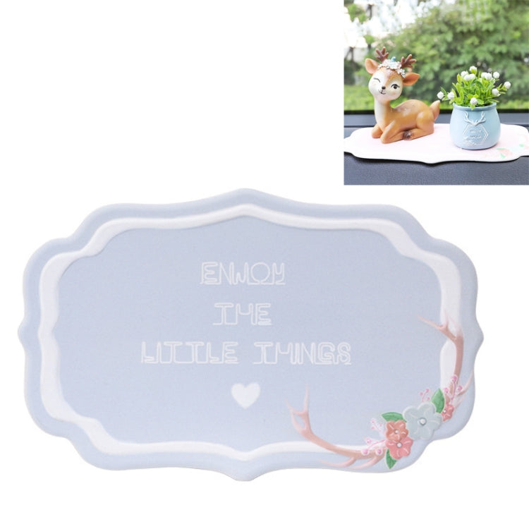 2 PCS Car Interior Decoration Anti-slip Mat PVC Soft Rubber Coaster Placemat(Fun Blue) by buy2fix