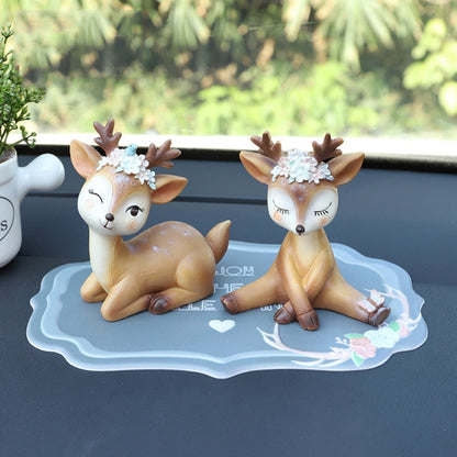 2 PCS Car Interior Decoration Anti-slip Mat PVC Soft Rubber Coaster Placemat(Fun Blue) by buy2fix