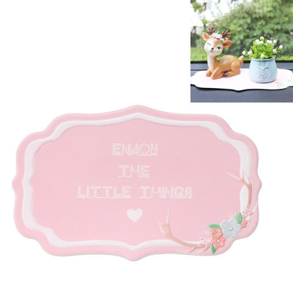 2 PCS Car Interior Decoration Anti-slip Mat PVC Soft Rubber Coaster Placemat(Fun Powder) by buy2fix