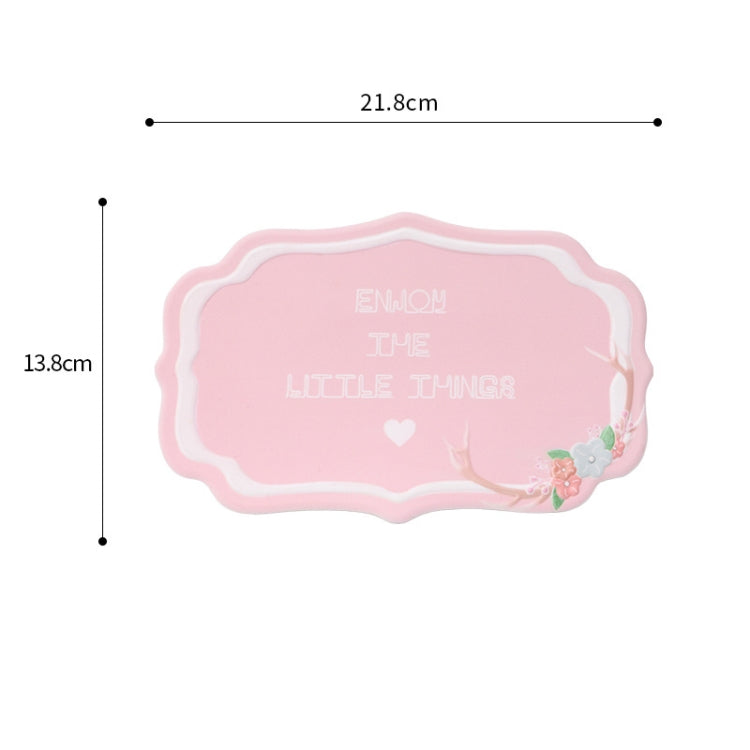 2 PCS Car Interior Decoration Anti-slip Mat PVC Soft Rubber Coaster Placemat(Fun Powder) by buy2fix