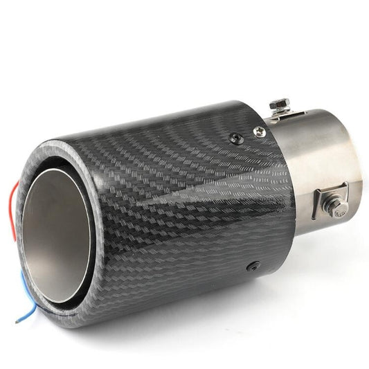 Car Modification Carbon Fiber Luminous Tail Throat LED Lights Modified Car Exhaust Pipe Spitfire Tail Throat, Style:Curling(Red) - Exhaust Pipes by buy2fix | Online Shopping UK | buy2fix