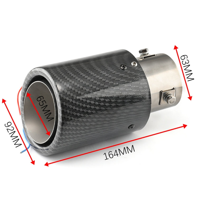 Car Modification Carbon Fiber Luminous Tail Throat LED Lights Modified Car Exhaust Pipe Spitfire Tail Throat, Style:Side(Blue) - Exhaust Pipes by buy2fix | Online Shopping UK | buy2fix