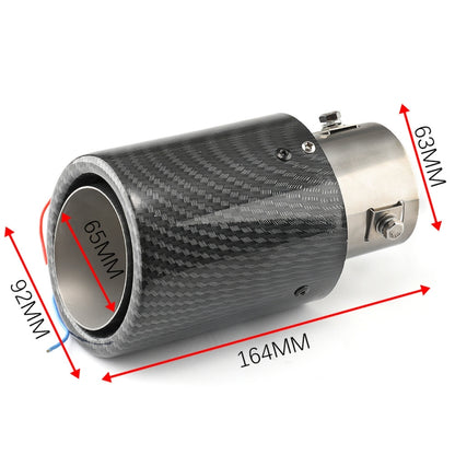 Car Modification Carbon Fiber Luminous Tail Throat LED Lights Modified Car Exhaust Pipe Spitfire Tail Throat, Style:Side(Blue) - Exhaust Pipes by buy2fix | Online Shopping UK | buy2fix