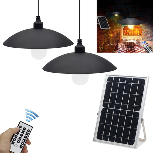 Solar Garden Wall Lamp Outdoor Waterproof Dual Light Color Smart Remote Control Street Light, Style: Double Chandeliers - Solar Lights by buy2fix | Online Shopping UK | buy2fix