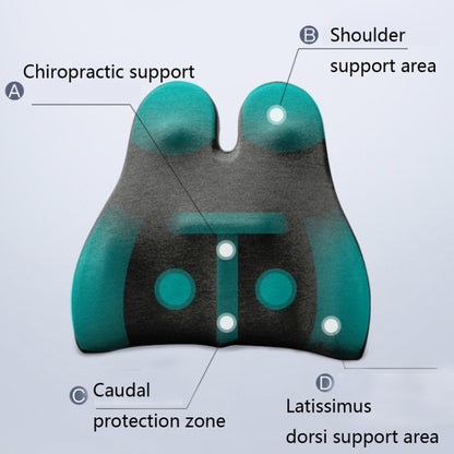 Car Seat Lumbar Support Cushion Memory Foam Office Lumbar Cushion, Size: Bandage(Dark Gray) by buy2fix