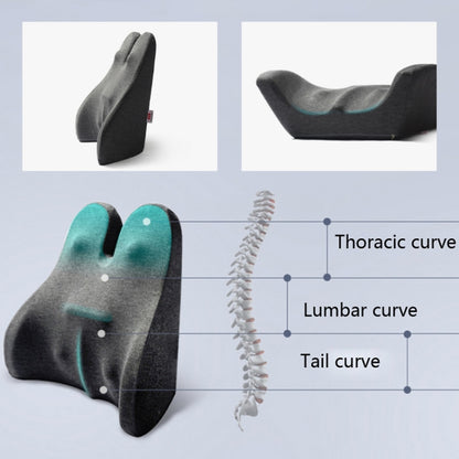 Car Seat Lumbar Support Cushion Memory Foam Office Lumbar Cushion, Size: Bandage(Light Gray & Dark Gray ) by buy2fix