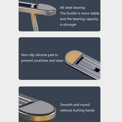 Oatsbasf Portable Storage Foldable Notebook Computer Bracket Heightening Fan Heater(Gray) - Laptop Stand by buy2fix | Online Shopping UK | buy2fix