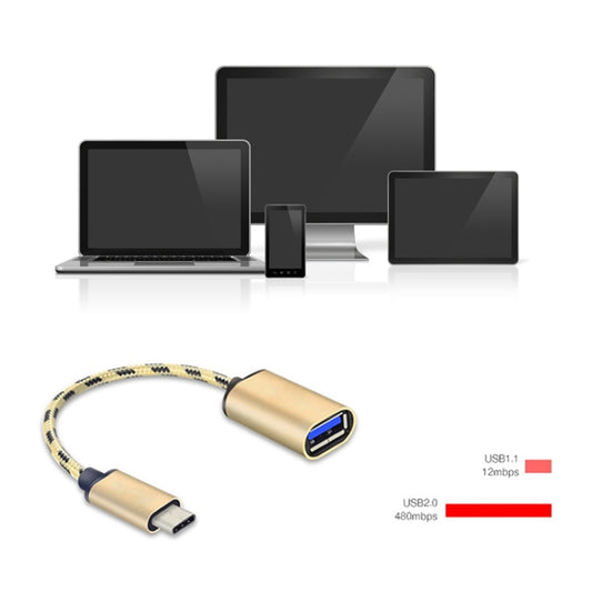 USB 2.0 to USB-C / Type-C OTG Adapter Cable by buy2fix