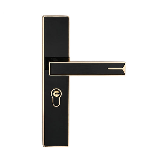 Mute Strong Magnetic Aluminum Alloy Interior Door Lock Door Bedroom Hardware Handle Lock, Color:Black Silver Small 50 Lock Body - Door Lock by buy2fix | Online Shopping UK | buy2fix