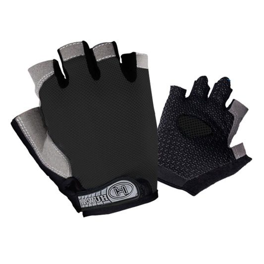 Summer Men Women Fitness Gloves Gym Weight Lifting Cycling Yoga Training Thin Breathable Antiskid Half Finger Gloves, Size:L(Black) - Safety Gloves by buy2fix | Online Shopping UK | buy2fix