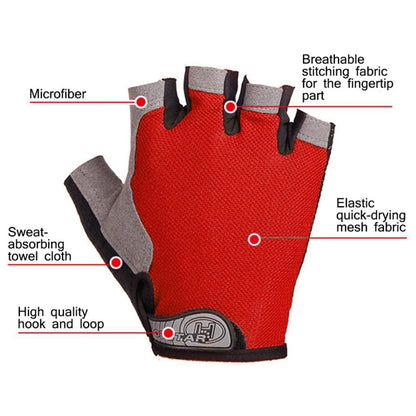 Summer Men Women Fitness Gloves Gym Weight Lifting Cycling Yoga Training Thin Breathable Antiskid Half Finger Gloves, Size:L(Black) - Safety Gloves by buy2fix | Online Shopping UK | buy2fix