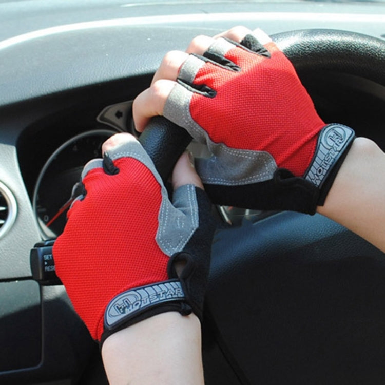 Summer Men Women Fitness Gloves Gym Weight Lifting Cycling Yoga Training Thin Breathable Antiskid Half Finger Gloves, Size:L(Black) - Safety Gloves by buy2fix | Online Shopping UK | buy2fix