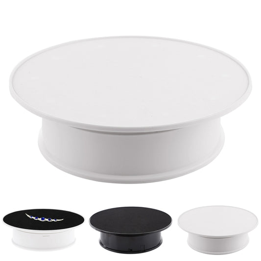 20cm 360 Degree Electric Rotating Turntable Display Stand Photography Video Shooting Props Turntable, Load 1.5kg, Powered by Battery(White) -  by buy2fix | Online Shopping UK | buy2fix