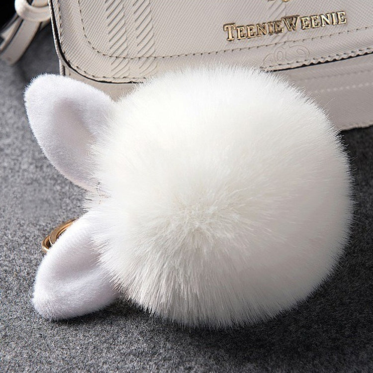 Fur Pom Keychains Fake Rabbit Fur Ball Keychain(white) - Key Rings by buy2fix | Online Shopping UK | buy2fix