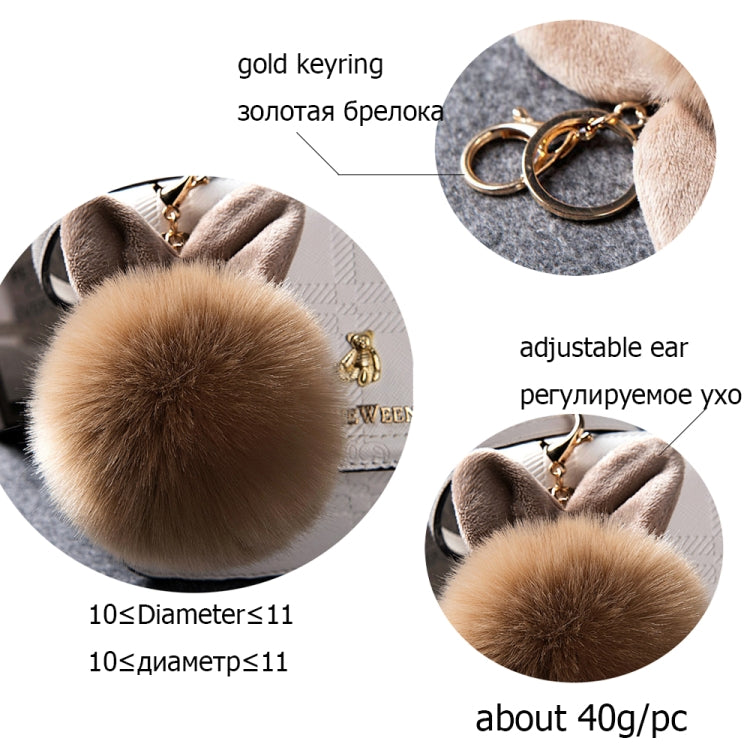 Fur Pom Keychains Fake Rabbit Fur Ball Keychain(yellow) by buy2fix