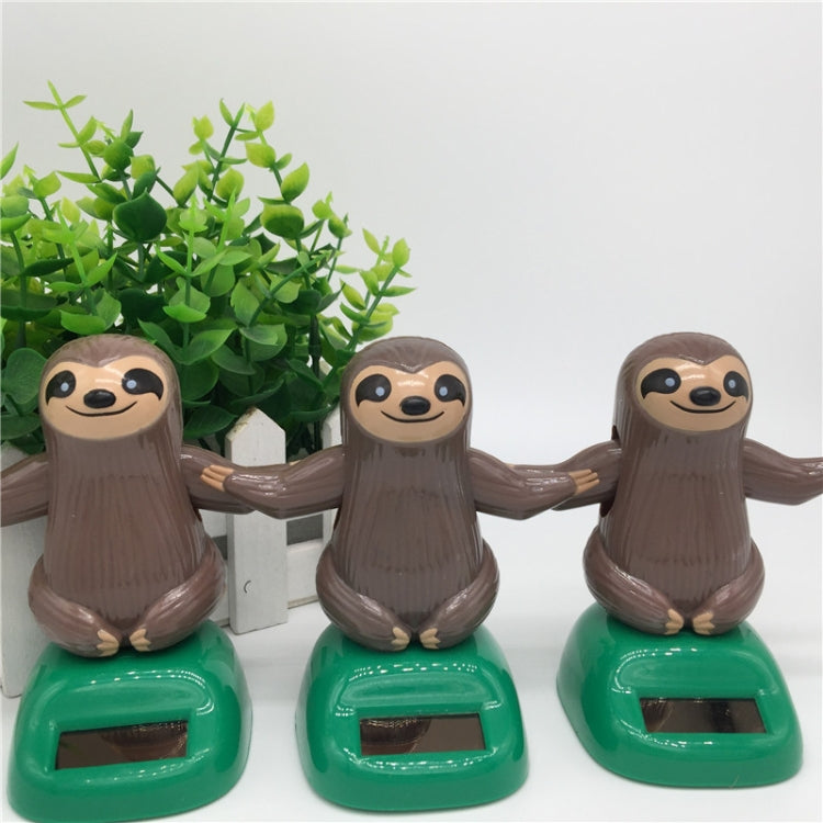 Novelty Solar Toys Plastic ABS Sloth Solar Powered Dancing for Car Decoration by buy2fix